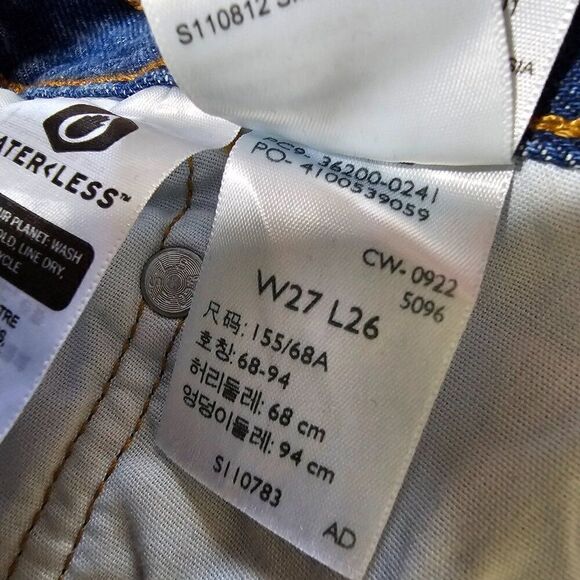 NWT LEVI'S 501 STRAIGHT RIPPED JEANS 27 X 26 WOMENS - Picture 12 of 16